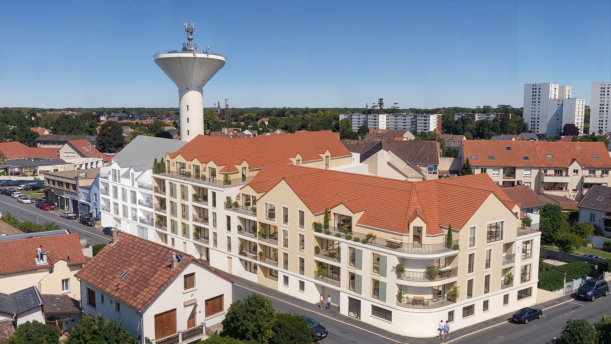 Perspective architecturale — 57 logements, Seine-et-Marne · 77