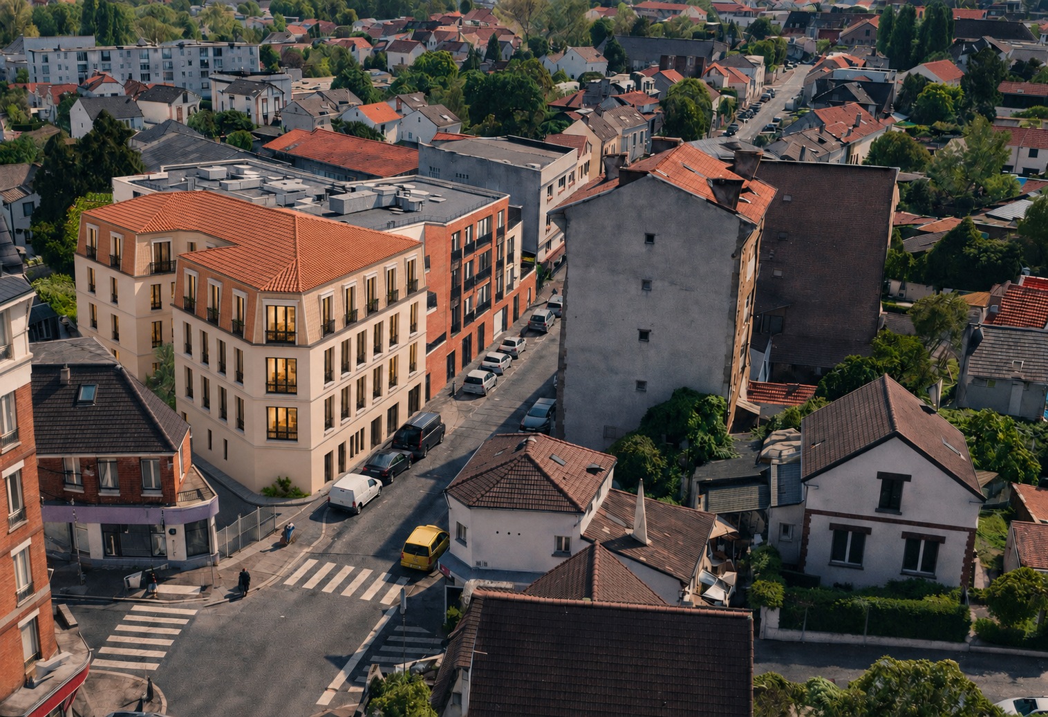 Perspective architecturale — 32 logements, Val-d’Oise · 95