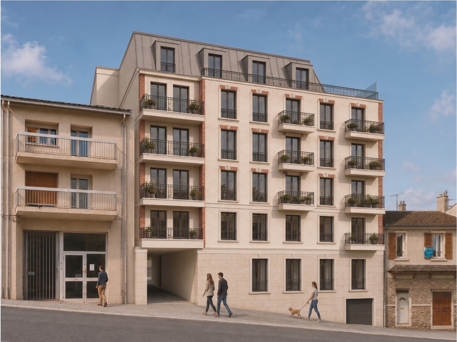 Perspective architecturale — 68 logements, Seine-et-Marne · 77